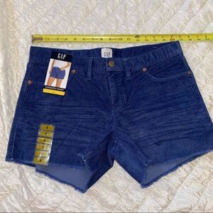 Gap frayed him stretch corduroy mid rise b…